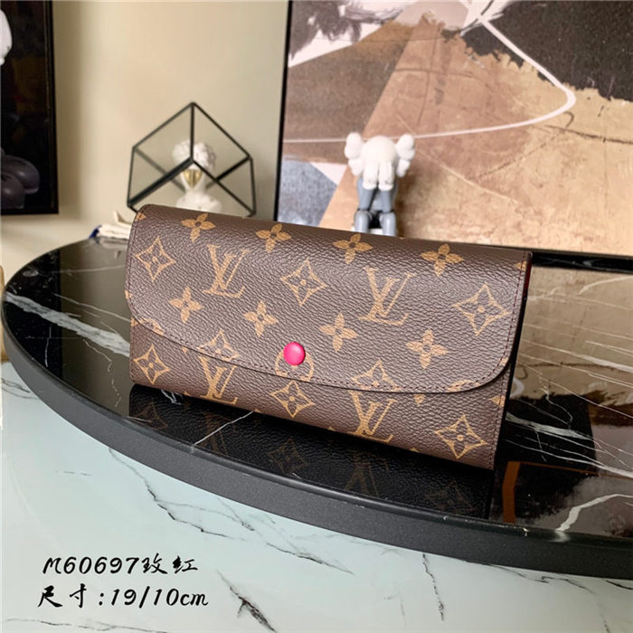 Louis Vuitton EMILIE Wallet Monogram Canvas Fuchsia High