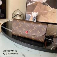 Louis Vuitton EMILIE Wallet Monogram Canvas Red High