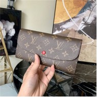 Louis Vuitton EMILIE Wallet Monogram Canvas Red High