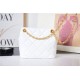 Chanel MINI FLAP Bag AS2684 Lambskin & Gold-Tone Metal White High