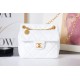 Chanel MINI FLAP Bag AS2684 Lambskin & Gold-Tone Metal White High