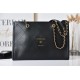 Chanel SMALL SHOPPING BAG Calfskin & Gold-Tone Metal AS2752 Black High