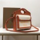 Mini Two-tone Canvas and Leather Pocket Bag Orange High