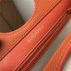 Mini Two-tone Canvas and Leather Pocket Bag Orange High