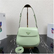 Prada Cleo brushed leather shoulder bag 1BD303 Green High