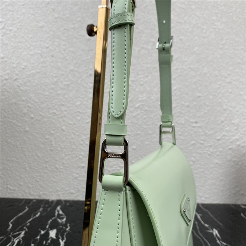 Prada Cleo brushed leather shoulder bag 1BD303 Green High