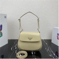 Prada Cleo brushed leather shoulder bag 1BD303 Yellow High