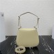 Prada Cleo brushed leather shoulder bag 1BD303 Yellow High