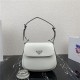 Prada Cleo brushed leather shoulder bag 1BD303 White High