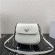 Prada Cleo brushed leather shoulder bag 1BD303 White High