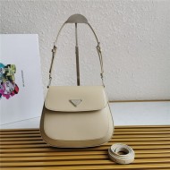 Prada Cleo brushed leather shoulder bag 1BD303 Beige High