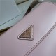 Prada Cleo brushed leather shoulder bag 1BD311 with flap Lilac High