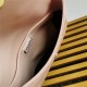 Prada Cleo brushed leather shoulder bag 1BD311 with flap Pink High