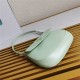 Prada Cleo brushed leather shoulder bag 1BD311 with flap Green High