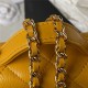 Chanel CLUTCH WITH CHAIN AP3378 Shiny Aged Calfskin & Gold-Tone Metal Mustard High