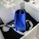 MINI FLAP BAG Velvet & Gold-Tone Metal Blue A