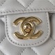 Chanel SMALL FLAP BAG With Top Diamond Handle Lambskin & Gold-Tone Metal AS4141 Grey A