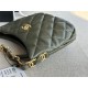 HOBO HANDBAG AS3562 Lambskin & Gold-Tone Metal Green High