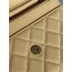 Classic Wallet on Chain AP0250 Grained Calfskin Beige Silver Metal B