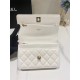 Chanel WALLET ON CHAIN AP3796 Rhinestone Lambskin & Gold-Tone Metal White A