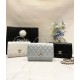 Chanel WALLET ON CHAIN AP3796 Rhinestone Lambskin & Gold-Tone Metal White A