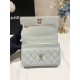 Chanel WALLET ON CHAIN AP3796 Rhinestone Lambskin & Gold-Tone Metal Grey Blue A