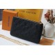 Louis Vuitton DOUBLE ZIP POCHETTE Monogram Empreinte Black High