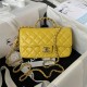 Chanel SMALL FLAP BAG With Top Diamond Handle Lambskin & Gold-Tone Metal AS4141 Yellow A