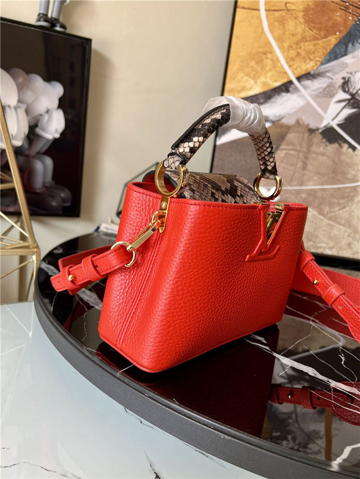 Louis Vuitton CAPUCINES MINI Taurillon Red M80007 High