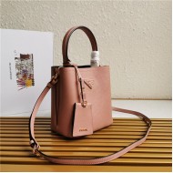 Small Saffiano Leather Prada Panier Bag Nude Pink High