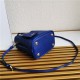 Small Saffiano Leather Prada Panier Bag Royal Blue High