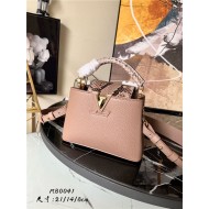 Louis Vuitton CAPUCINES MINI Taurillon Taupe M80041 High