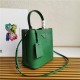 Medium Saffiano Leather Prada Panier Bag Green High