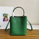 Medium Saffiano Leather Prada Panier Bag Green High