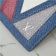 Louis Vuitton BRAZZA WALLET Taiga cowhide leather M30791 Blue High