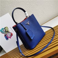 Medium Saffiano Leather Prada Panier Bag Royal Blue High