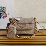 Prada System nappa leather patchwork bag Taupe High