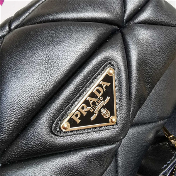 Prada System nappa leather patchwork bag Black High