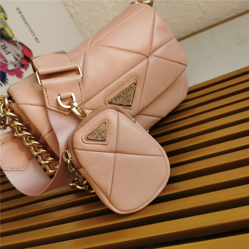 Prada System nappa leather patchwork bag Pink High