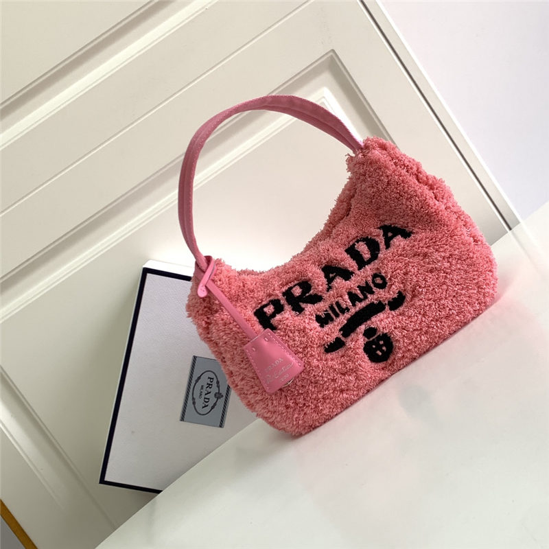 Prada Re-Edition 2000 terry mini-bag Pink High