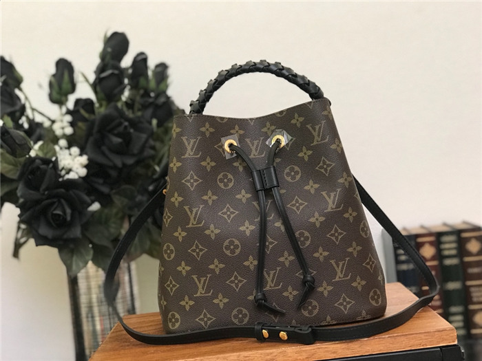 Louis Vuitton NéoNoé MM Bag Braided Handle Monogram Canvas  High