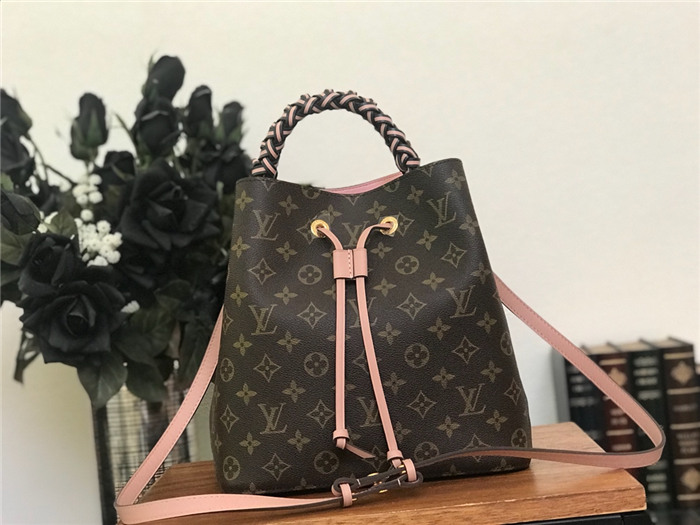 Louis Vuitton NéoNoé MM Bag Braided Handle Monogram Canvas  High