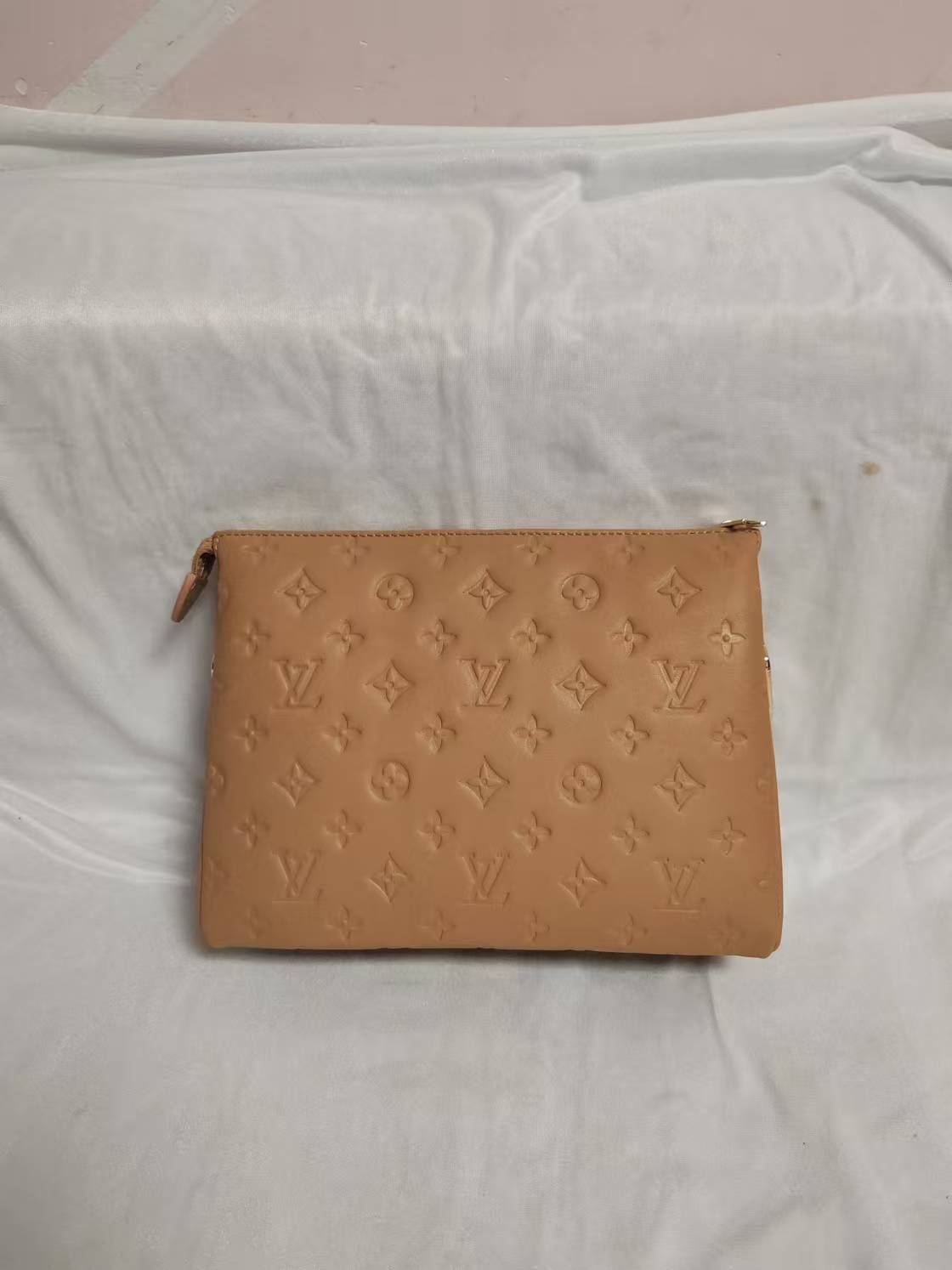 Louis Vuitton COUSSIN PM Monogram-embossed puffy lambskin Khaki M57790 High