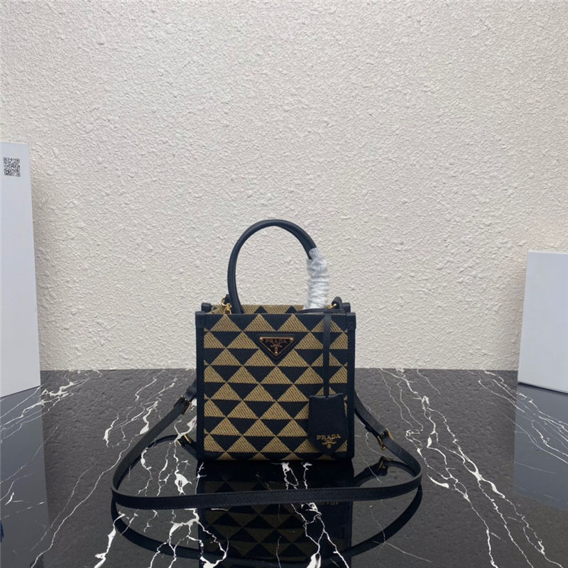 Prada Symbole Jacquard Fabric Micro Bag 1BA355 High