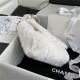 Chanel Flap Bag Shearling AS2240 White High