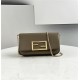 BAGUETTE Chain Leather bag Taupe High