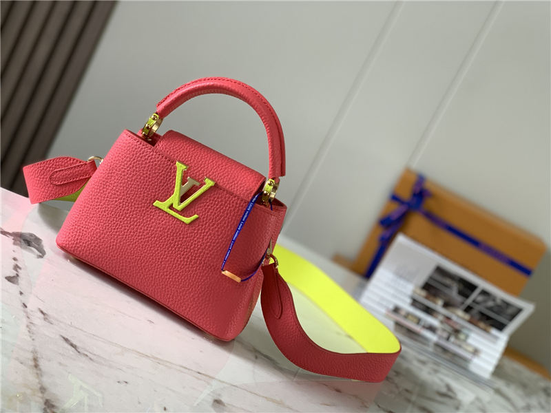 Louis Vuitton CAPUCINES MINI Taurillon Cherry M59440 High