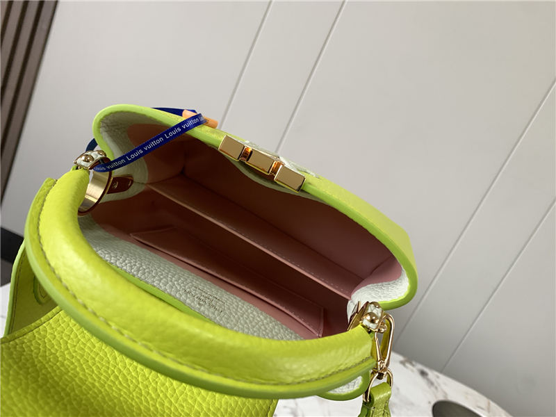 Louis Vuitton CAPUCINES MINI Taurillon Lime M59440 High