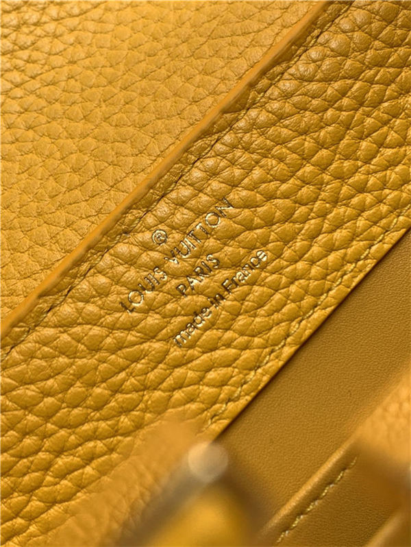 Louis Vuitton CAPUCINES MINI Taurillon Mustard M59709 High