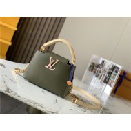 Louis Vuitton CAPUCINES MINI Taurillon Olive/Beige M59709 High